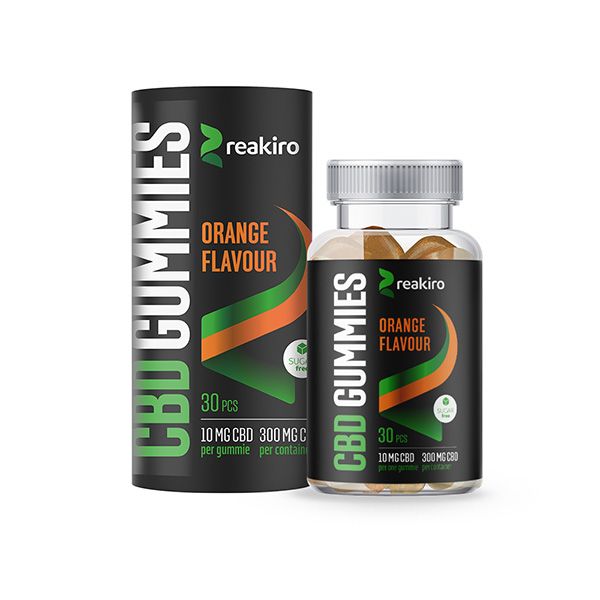 REAKIRO VEGAN CBD Gumicukor Narancs 300 mg 30 db
