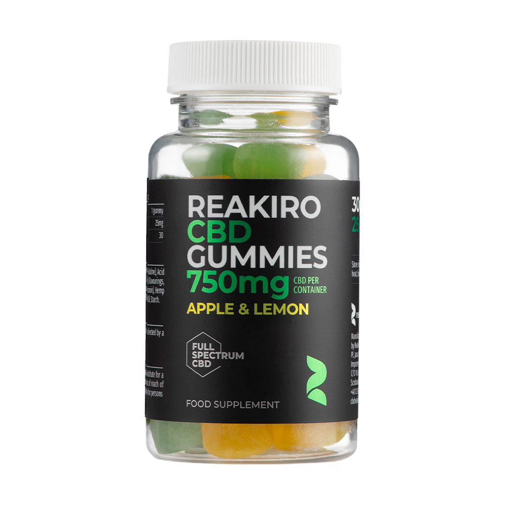 REAKIRO CBD Gumicukor 750 mg 30 db