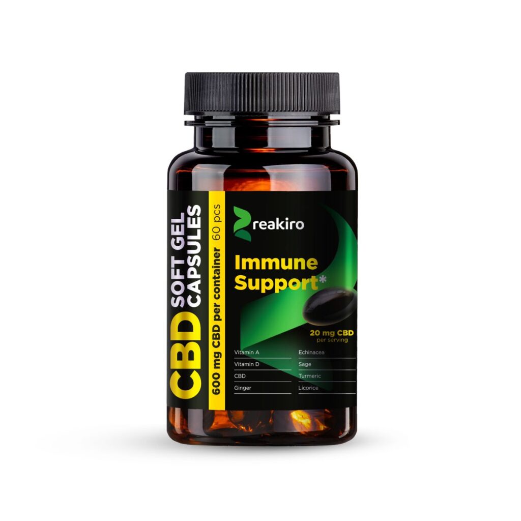 REAKIRO Immun segítő+ CBD Kapszula 600 mg 60 db