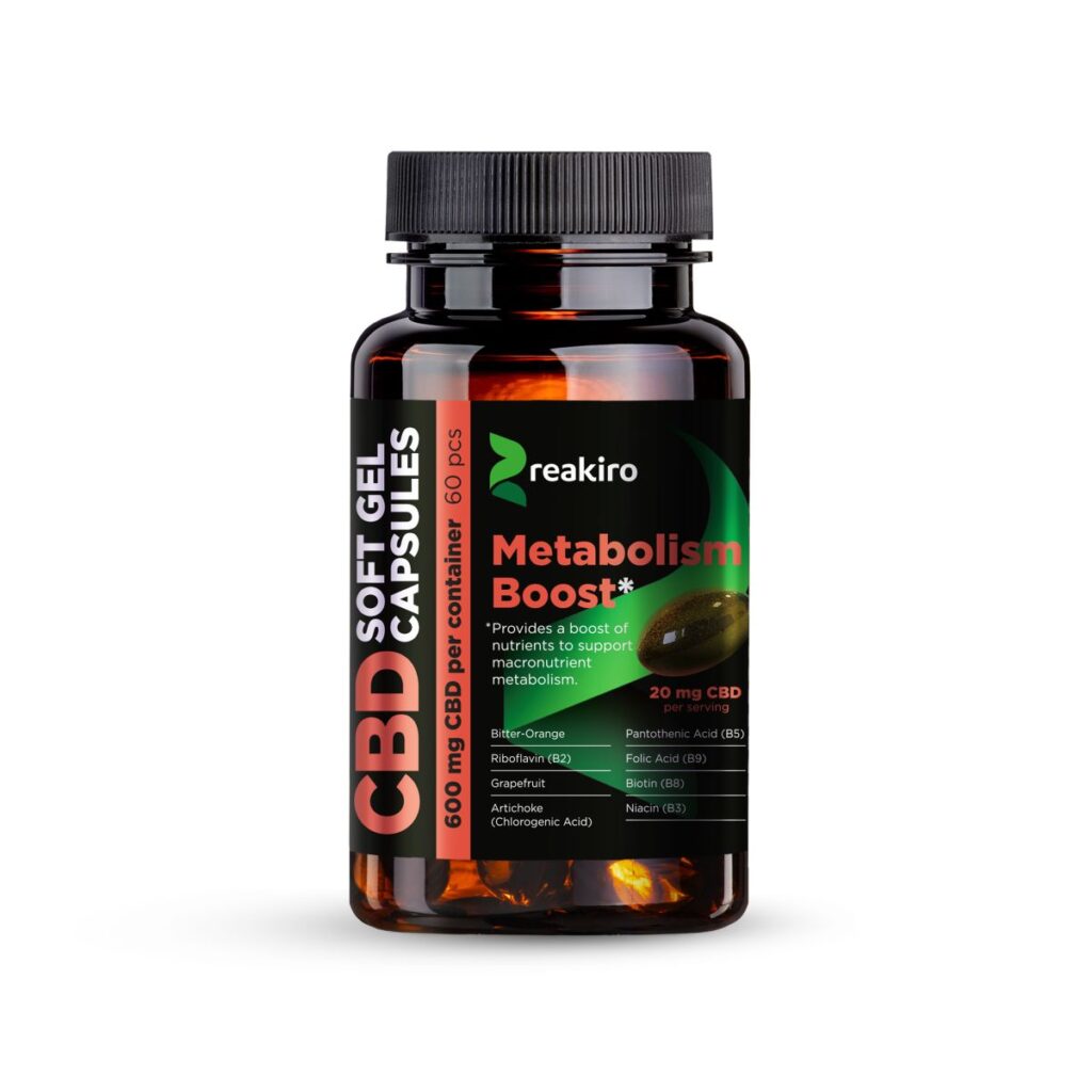 REAKIRO Anyagcseresegítő CBD Kapszula 600 mg 60 db