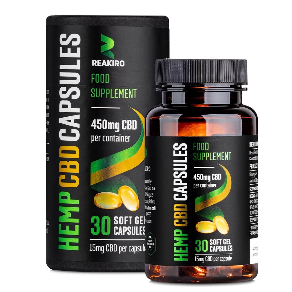 REAKIRO Lágy Zselé CBD kapszula 450 mg 30 db