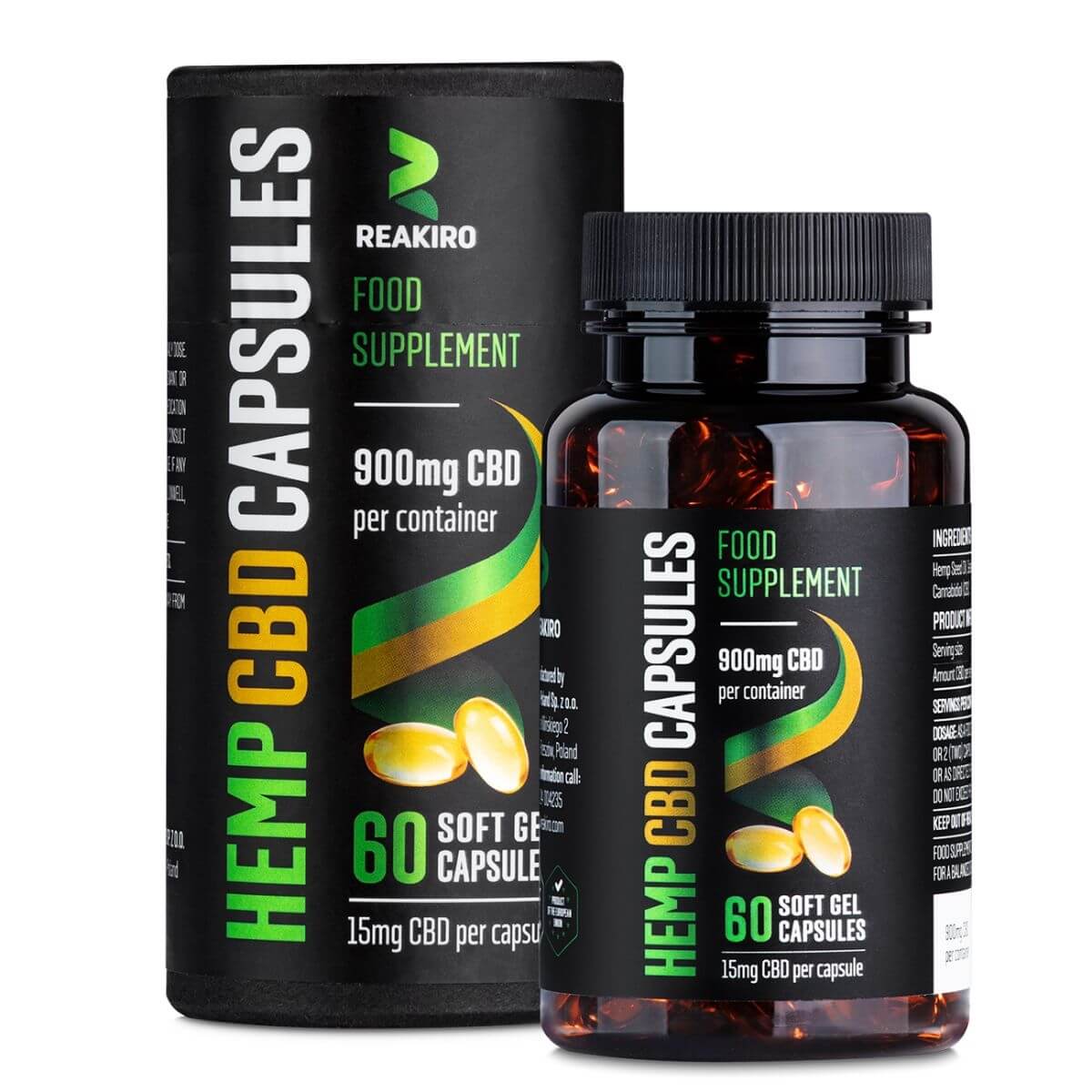 REAKIRO Lágy Zselé CBD kapszula 900 mg 60 db