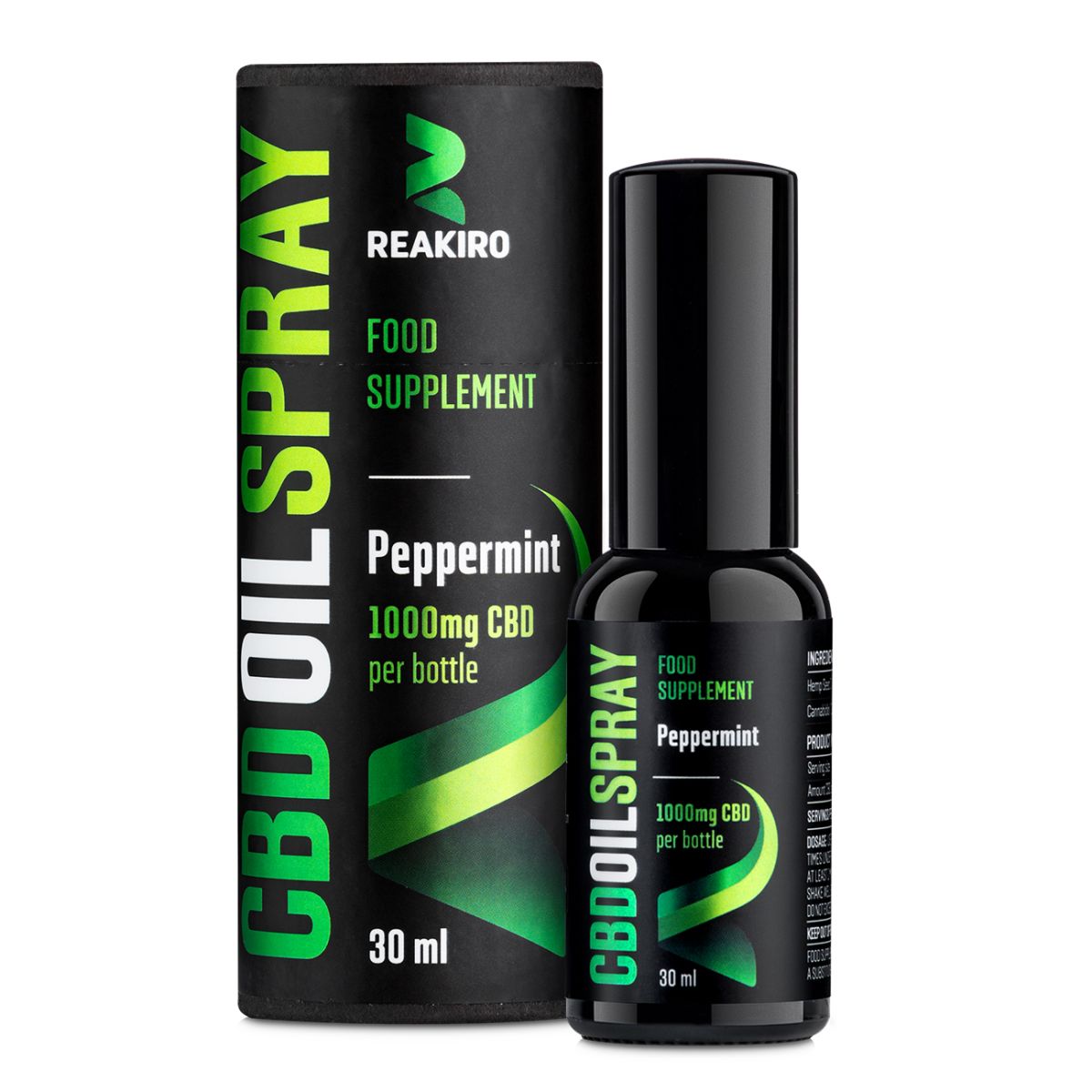 REAKIRO CBD olaj spray 1000 mg borsmenta ízű